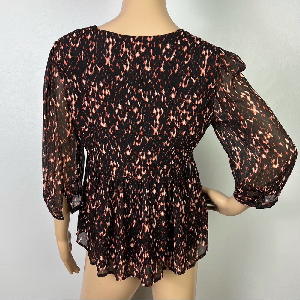 BA&SH PRINTED PEPLUM TOP - Picture 6 of 9